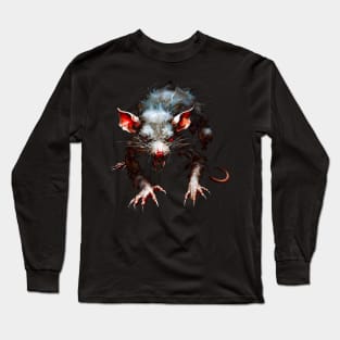 Demonic Horror Rat Long Sleeve T-Shirt